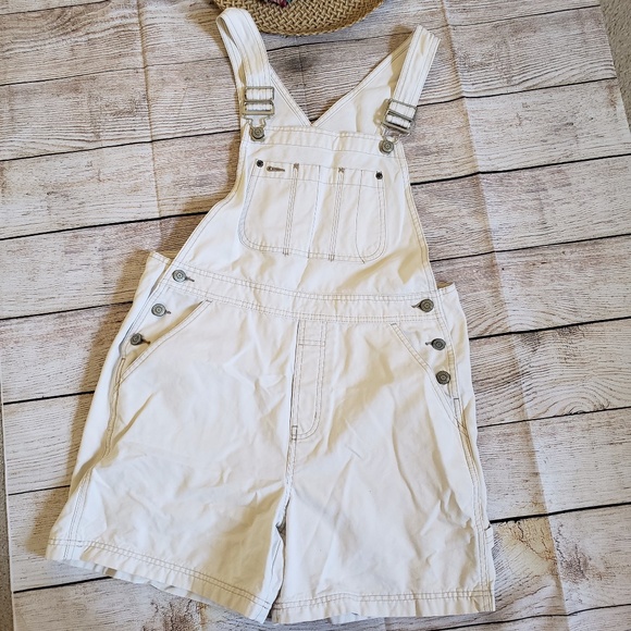 white cotton overalls